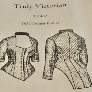 Truly Victorian 1880 Dinner Bodice Pattern TV422 Old West Reenactment Costume